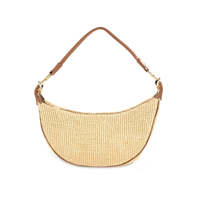 Half Moon Straw Bag