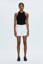 Kennedy Relaxed Mid Rise Cut Off Short - Antique White