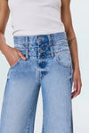 Caleb High Rise Relaxed Stacked Waist Jeans