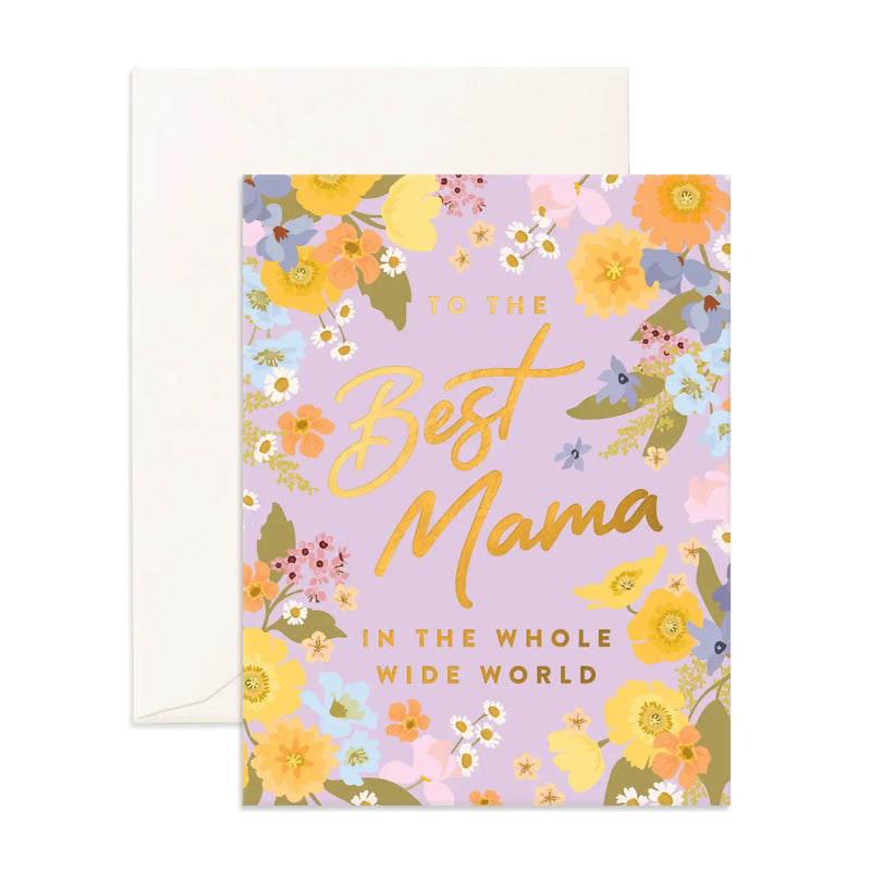 Best Mama World Spring Card