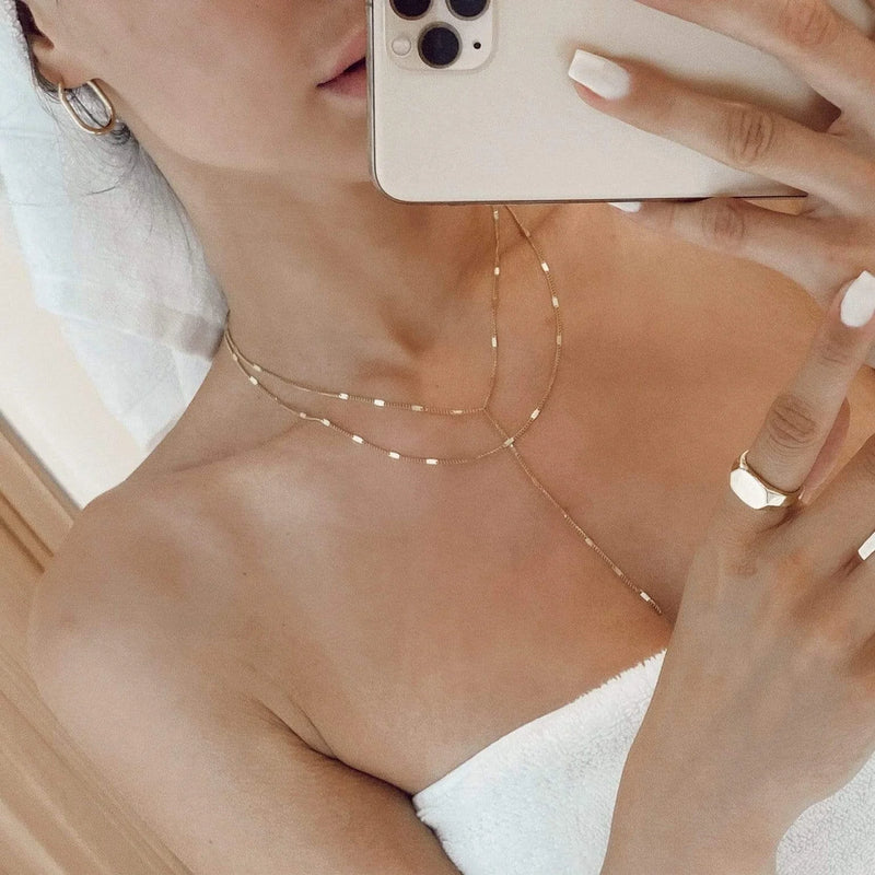 Camilla Dainty Lariat Chain Necklace