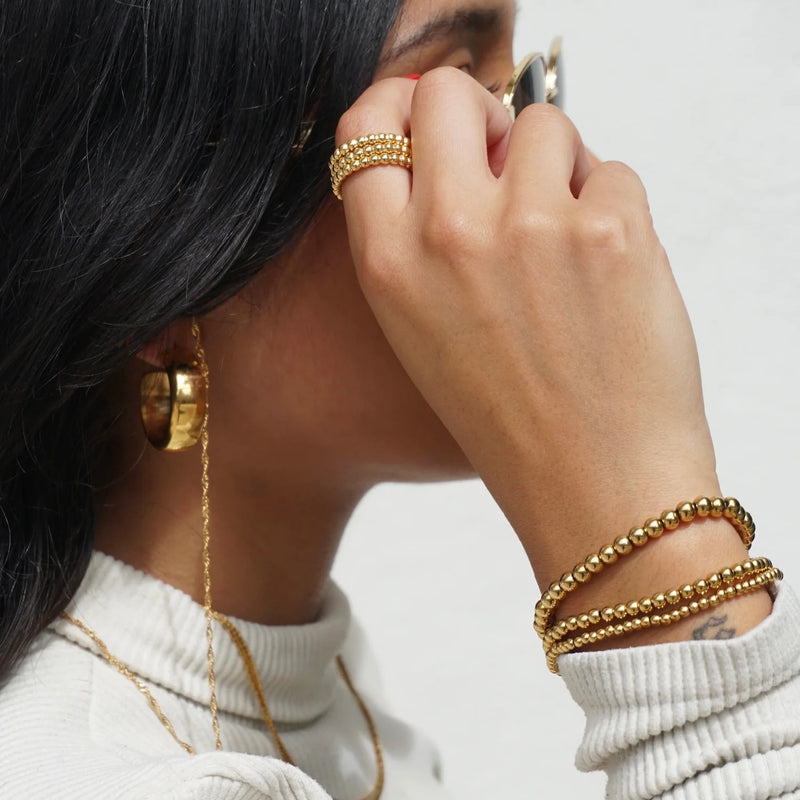 Lucia Beaded Triple Ring