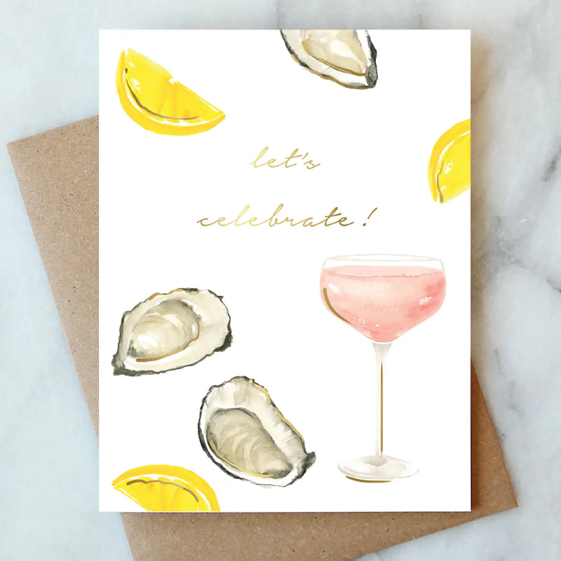 Oysters & Rose Card