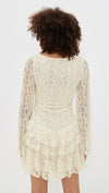 Tabby Lace Mini Dress-Cream