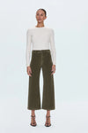 Penny Crop High Rise Wide Leg Pant - Sequoia