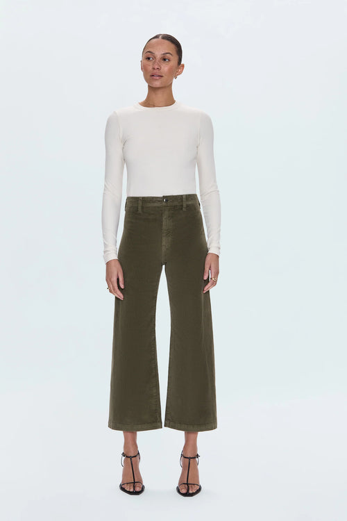 Penny Crop High Rise Wide Leg Pant - Sequoia