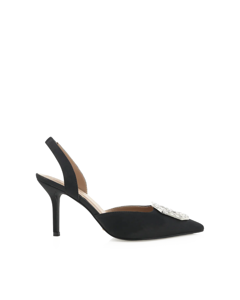 Katie Satin Heels