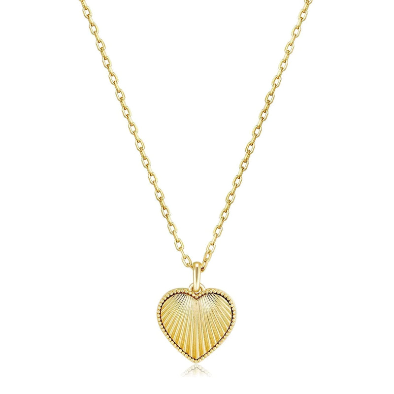 Scalloped Heart Pendant Necklace