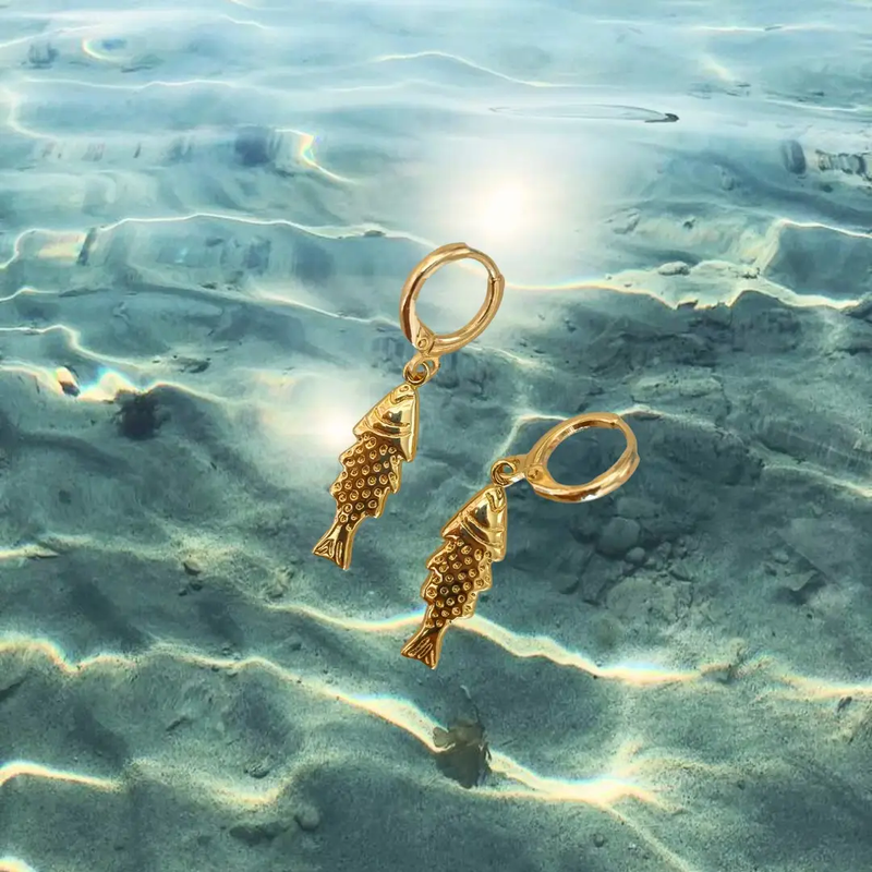 Finn Fish Huggie Earrings