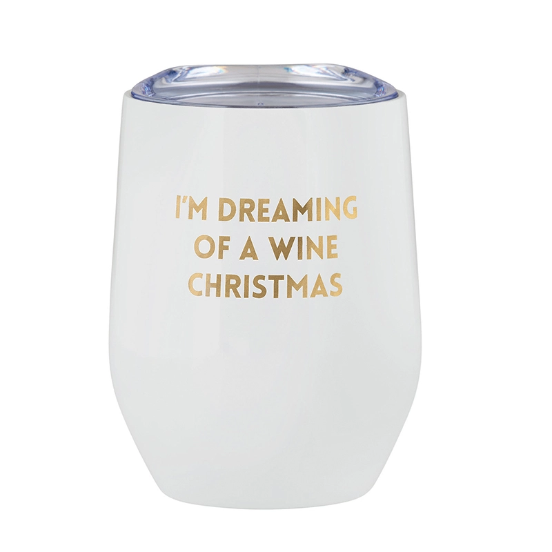 Stemless Wine Tumbler - I'm Dreaming of a Wine Christmas