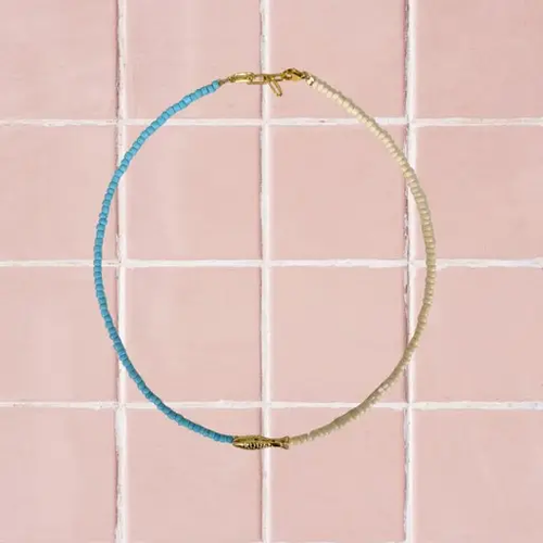 Beaded Fish Two Tone Necklace