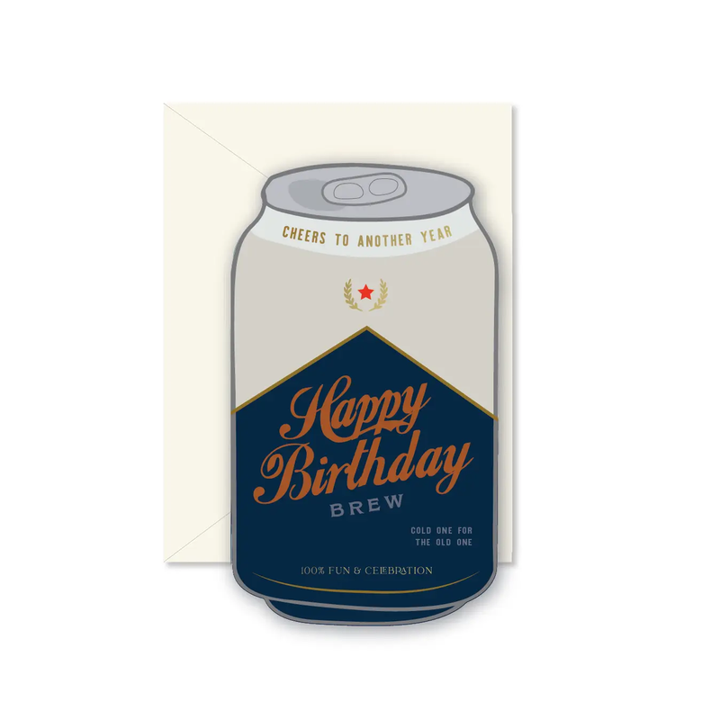 Birthday Brew Die-Cut Greeting Card