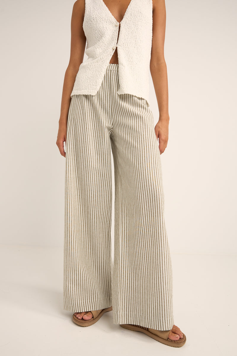 Valley Stripe Wide Leg Pants