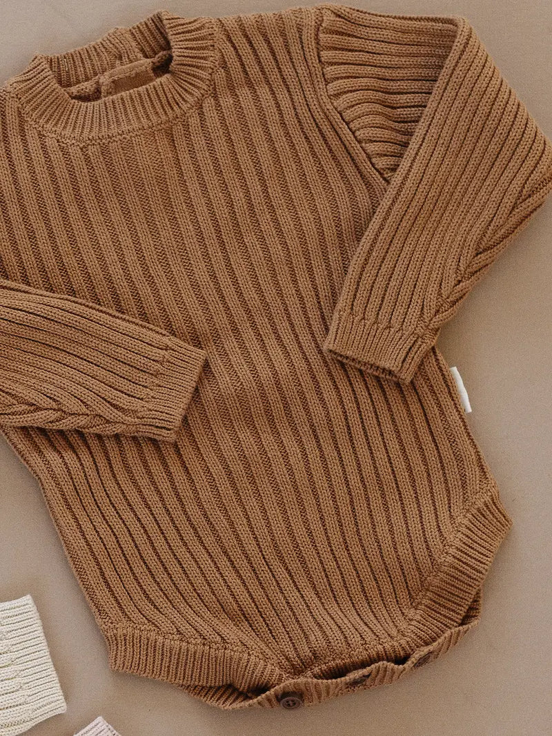Caramel Knit Onesie
