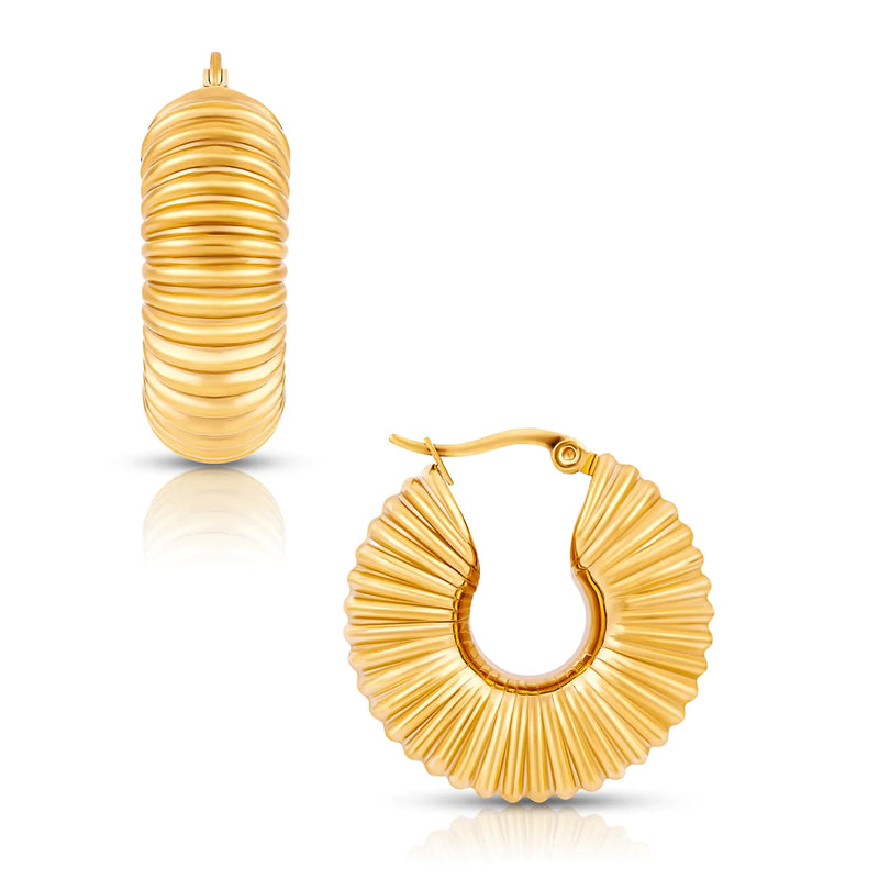 Coria Textured Hoop Earring