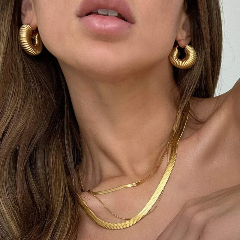 Coria Textured Hoop Earring